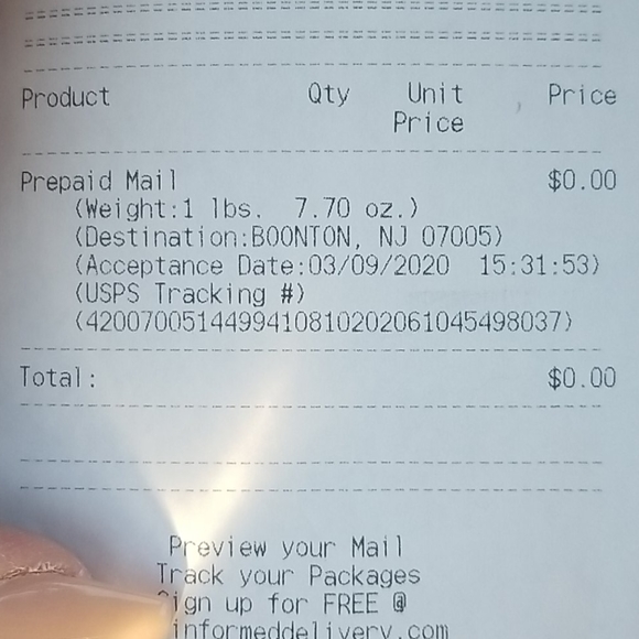 Receipt - Picture 1 of 1